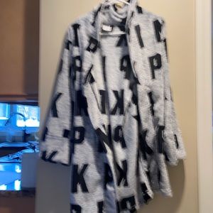 Grey and black PINK robe, size XS/S